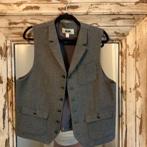 Men Wool Tweed Vest-Joseph Abboud